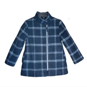 NEW Kids Vintage Windowpane Plaid Jacket - Gray & White
